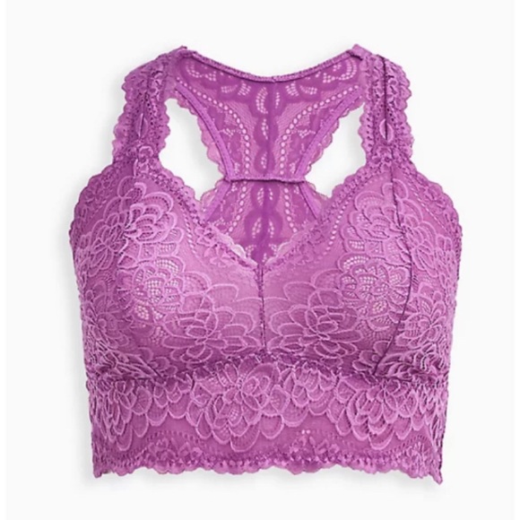 torrid Other - 🆕 Lavender Lace Racerback Bralette 2X 18 20 NWT